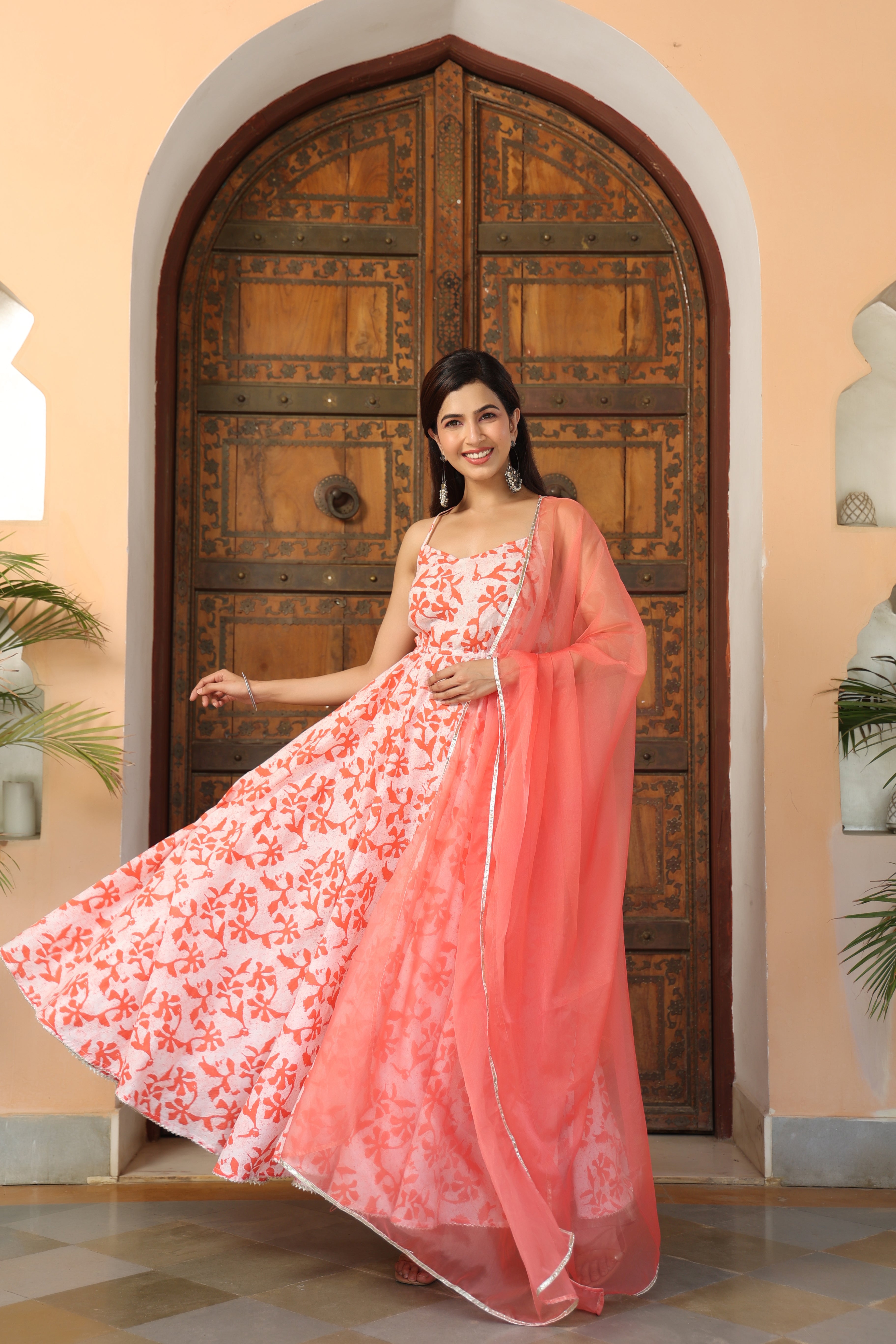 Pink Blush Gown Style Anarkali Suit - Hatkay